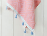 Jacquard Pestemal Turkish Towel - Soft, Absorbent & Quick Dry Beach Bath Towel