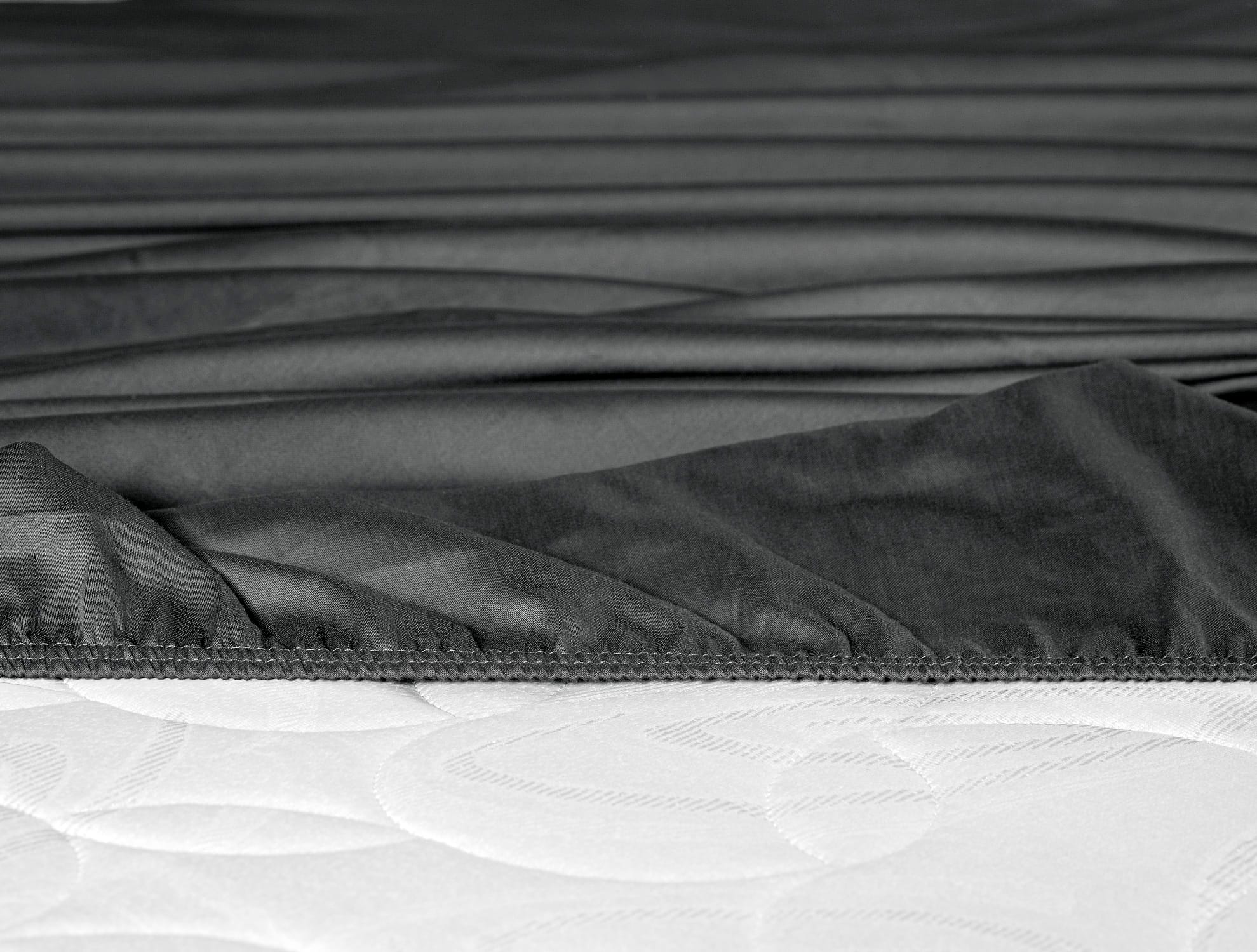 Twin Size 100% Cotton Sateen Fitted Sheet - Soft & Breathable Bedding