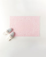100% Cotton Soft Absorbent Bath Mat - Powder Pink