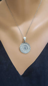 925 Sterling Silver Round Seal of Solomon Pendant - Spiritual
