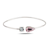 Sterling Silver Drop Bracelet - Swarovski Crystal Design
