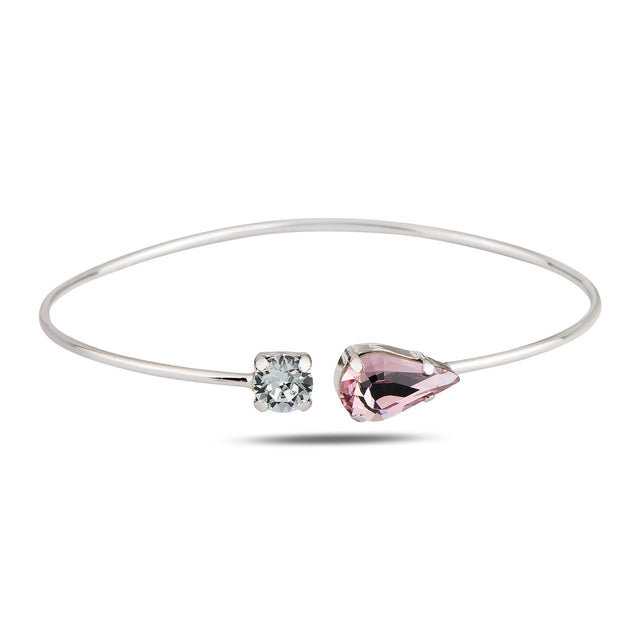 Sterling Silver Drop Bracelet - Swarovski Crystal Design