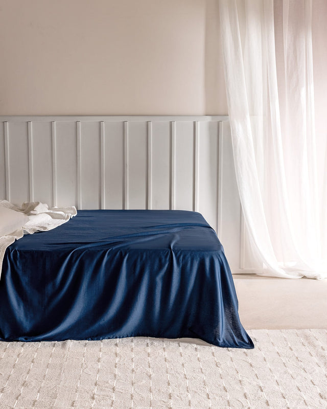 100% Cotton Sateen Single Flat Sheet - Smooth Finish