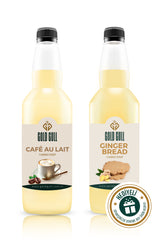 Gold Gull Professional Cafe Au Lait & Gingerbread Coffee & Fruit Syrup Concentrate - 2 x 700ml