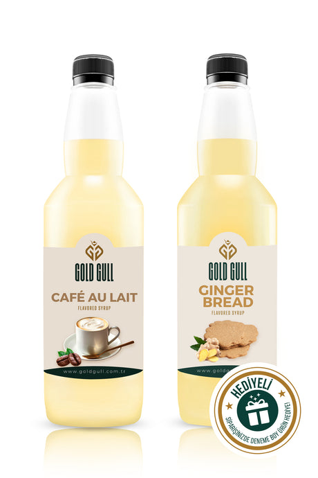Gold Gull Professional Cafe Au Lait & Gingerbread Coffee & Fruit Syrup Concentrate - 2 x 700ml