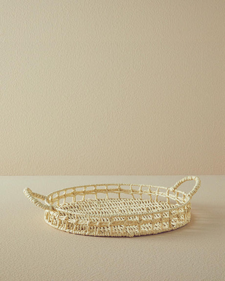 Premium Calantha Cream Paper Serving Tray Disposable