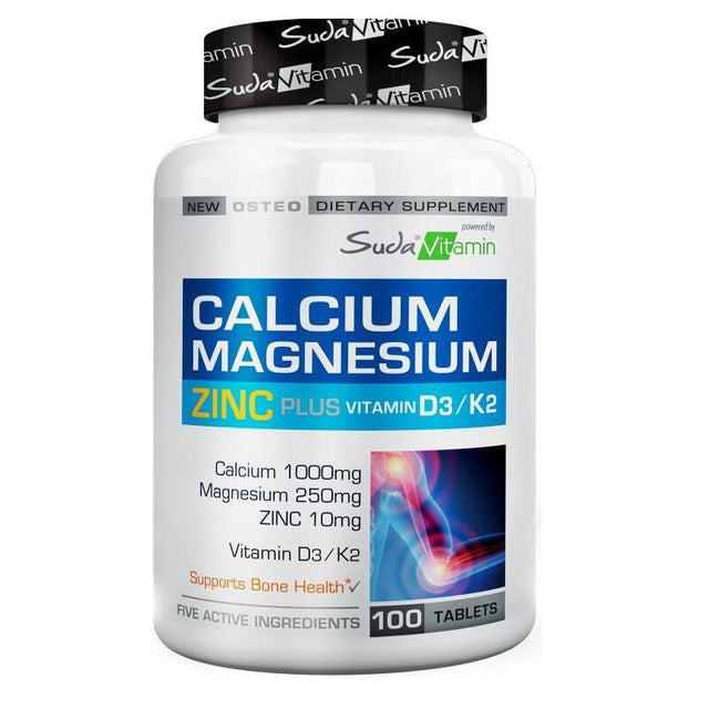 Calcium Magnesium Zinc K2 D3 - Advanced Bone & Immunity Support Tablets - TryAladdin