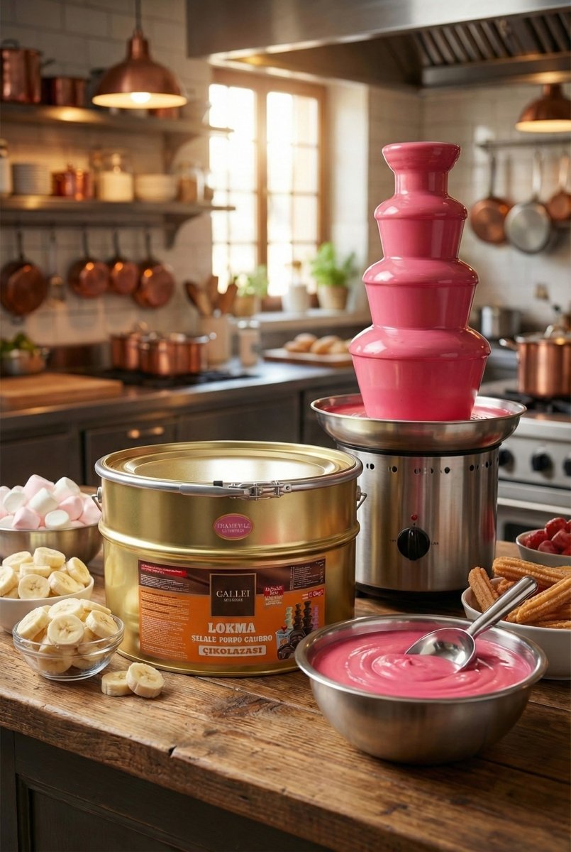 Callei 10kg Raspberry Fondue & Chocolate Fountain Cream - TryAladdin