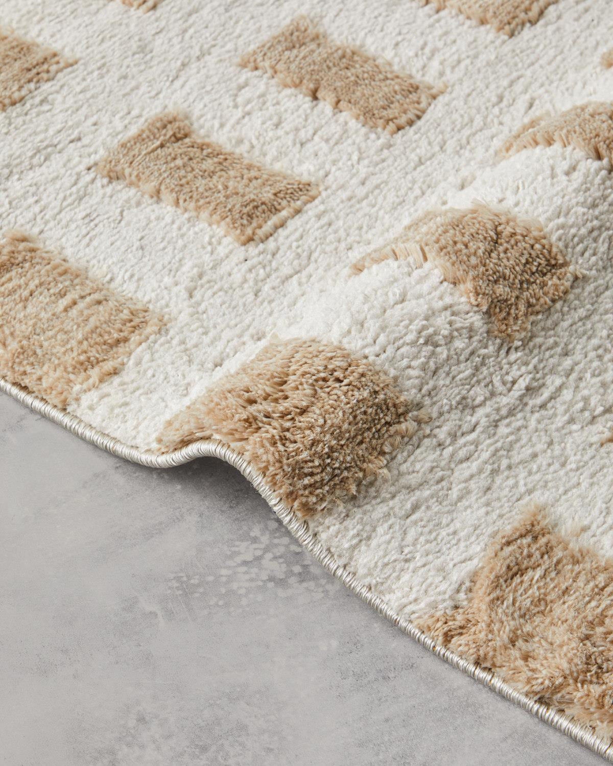 Elegant Beige Soft Touch Area Rug Commercial Quality