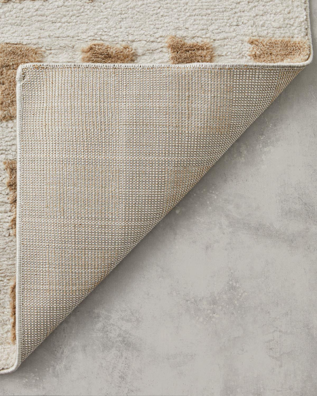Premium Turkish Calmo Design Area Rug Beige