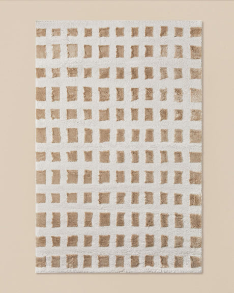 Professional High-Traffic Beige Area Rug