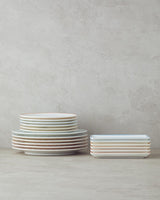 Elegant Calypso Porcelain Breakfast Serving Set 18 Piece 6 Person Colorful