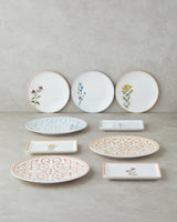 Elegant Calypso Porcelain Breakfast Serving Set 18 Piece 6 Person Colorful