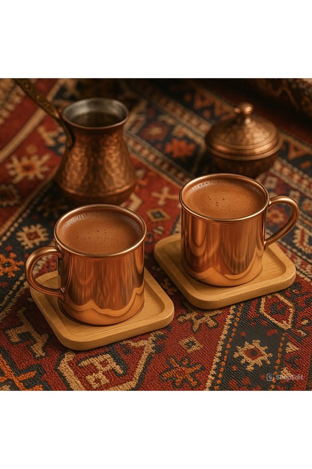 Cambu Premium Borosilicate Glass Tea & Coffee Cup Set - 2 Person 4 Piece - TryAladdin