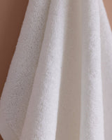 Camille Crocheted 100% Cotton Face Towel - White & Powder Pink - TryAladdin