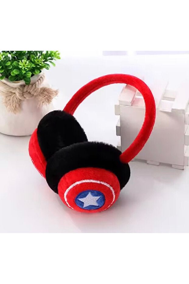 captain America Boys Plush Earmuffs - cozy Winter comfort - TryAladdin