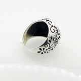 Captivating Men's Ship Design Silver Ring