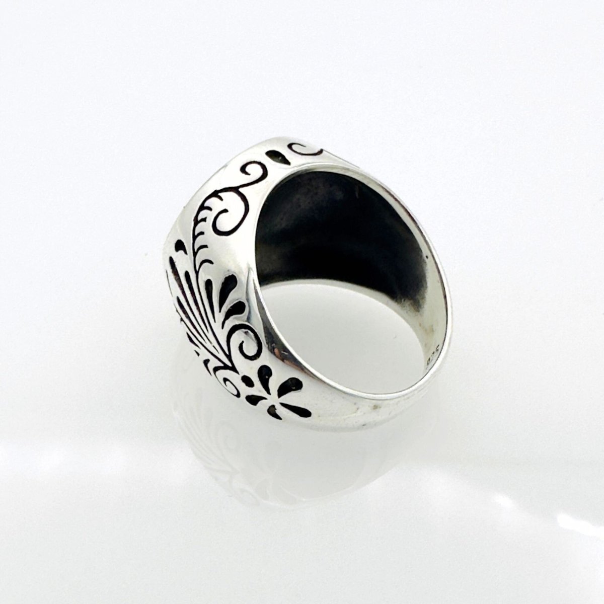 Captivating Men's Ship Design Silver Ring