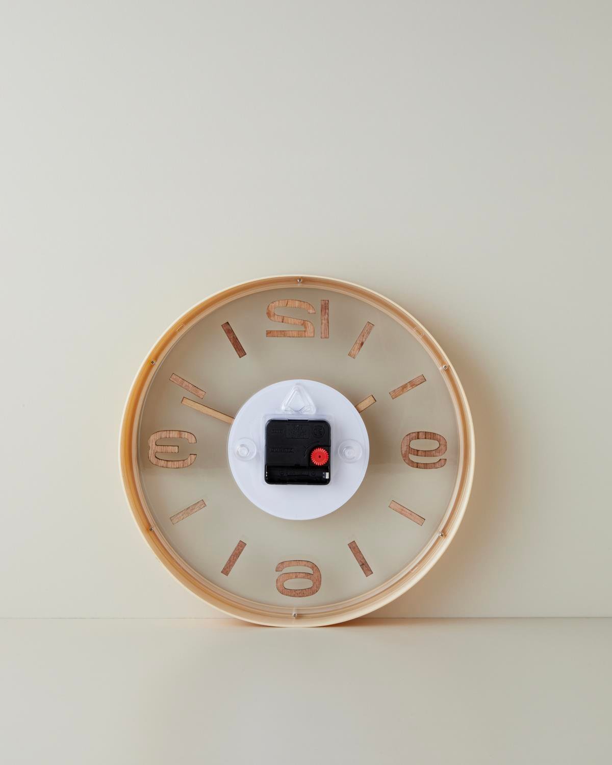 Premium Modern Wall Clock - Cream Finish
