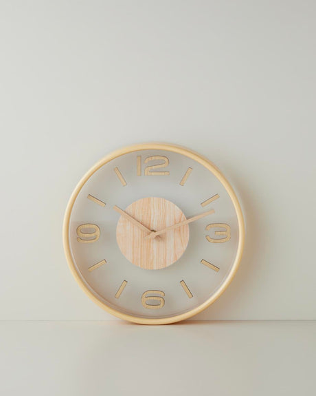Premium Modern Wall Clock - Cream Finish