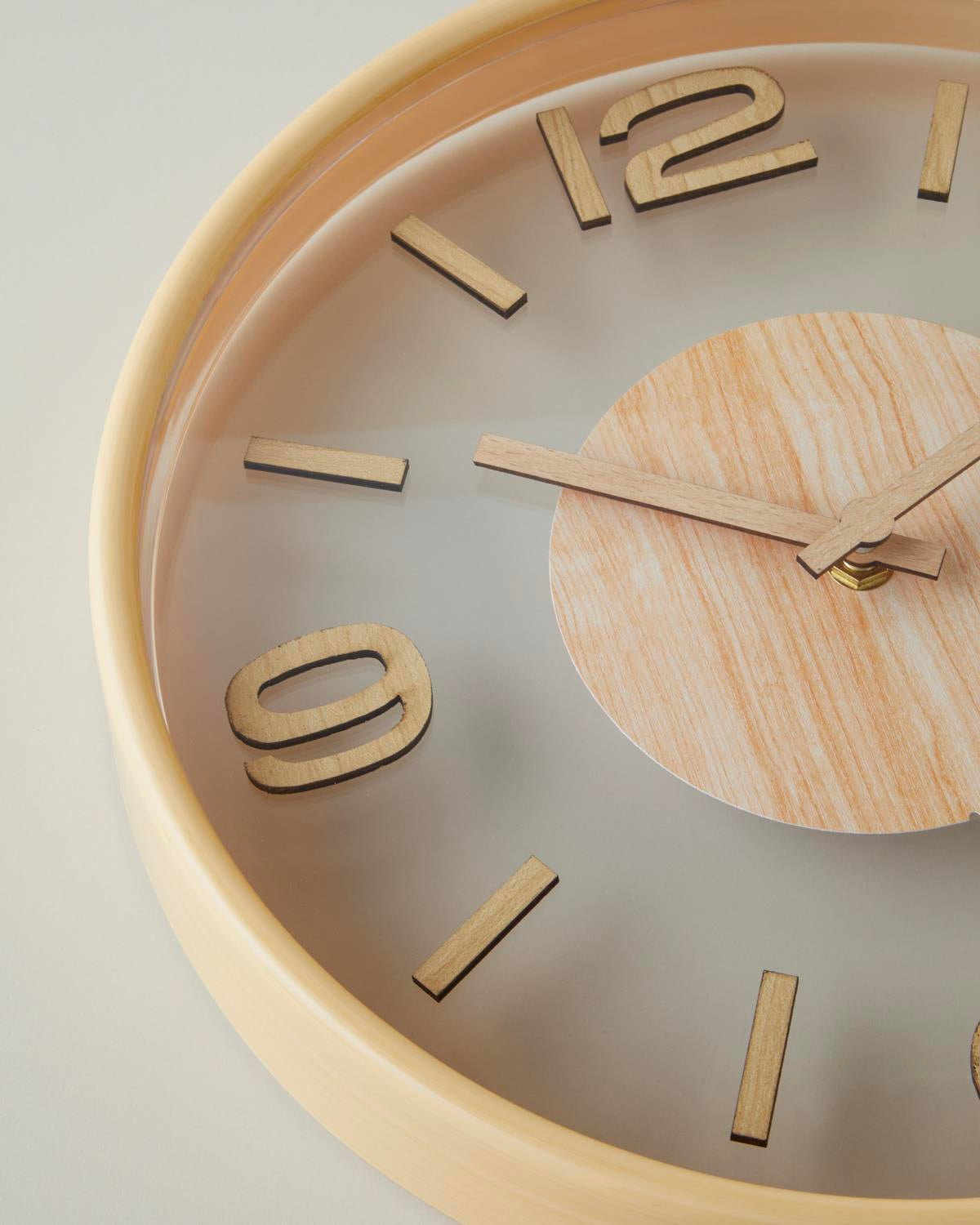 Premium Modern Wall Clock - Cream Finish
