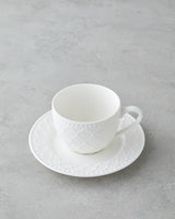 Premium New Bone China Tea Cup Set 4 Piece 2 Person White 220ml