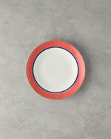 Professional Carny Bone Porcelain Serving Plate Orange