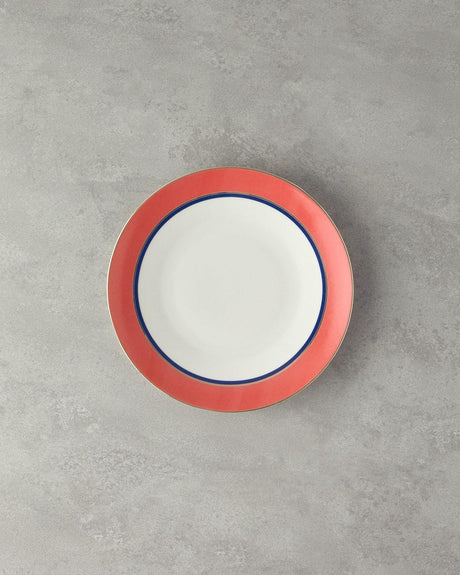 Professional Carny Bone Porcelain Serving Plate Orange