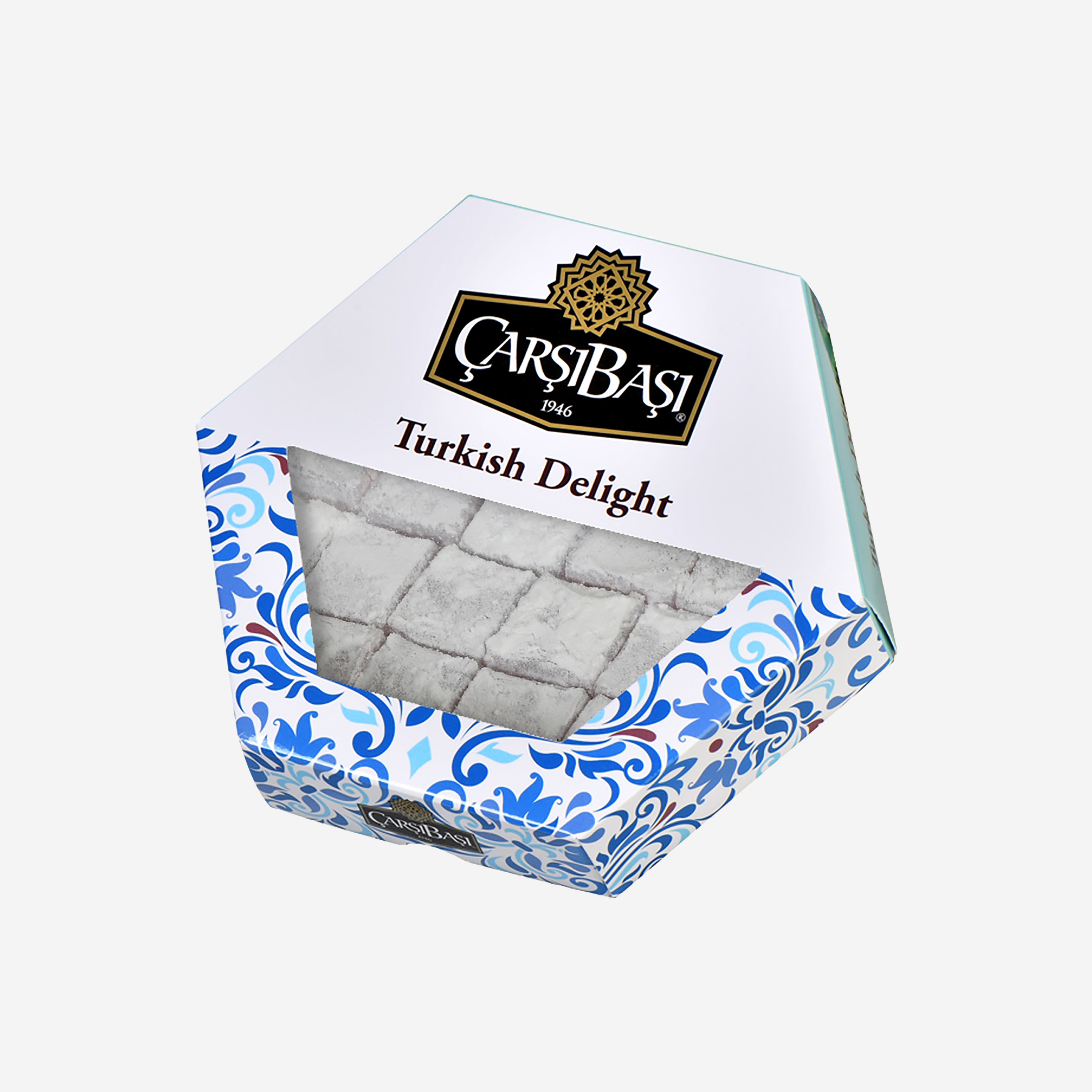 Carsibasi Classic Rose Turkish Delight (Güllü Lokum) - 300g Hexagonal Box - TryAladdin