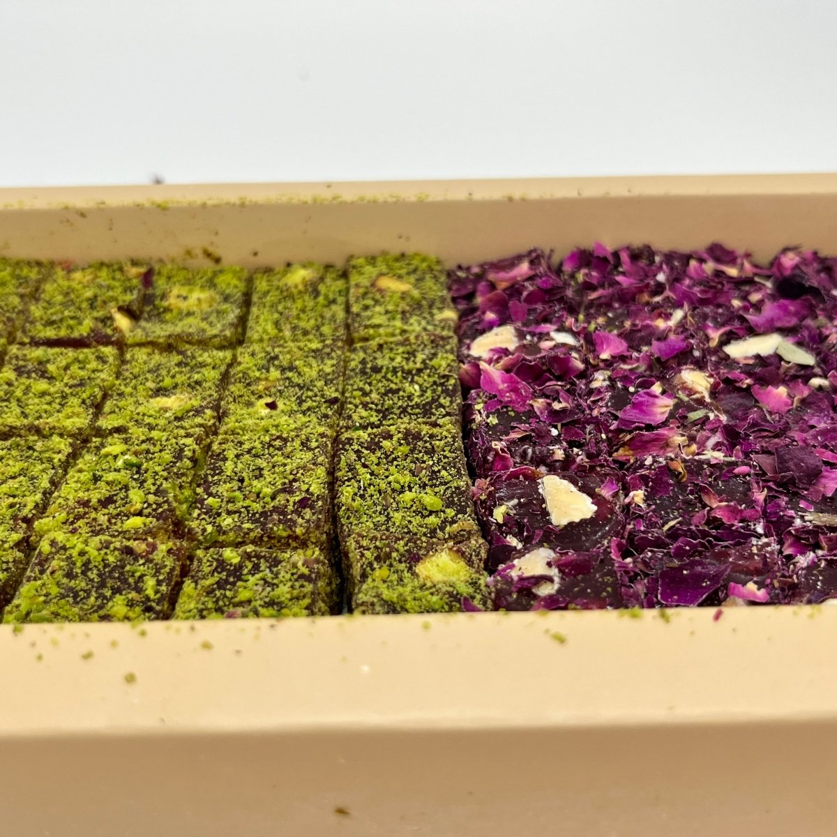 Carsibasi Premium Assorted Turkish Delight (Double Pistachio & Rose Petal) - 300g Box - TryAladdin