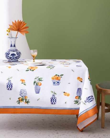 Durable Polycotton Tablecloth - Rhone Design, Stain & Water Repellent