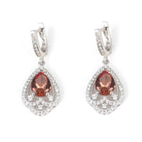 Sterling Silver Heart-Shaped Teardrop Zultanite Earrings