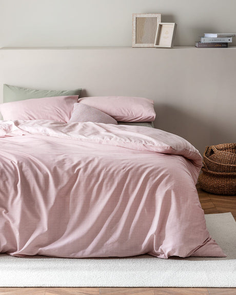 Odette Floral 100% Cotton Ranforce Printed Bedding Set - Blush Pink