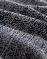 Castillones Double Cotton Quilted Bedspread - Navy Blue Ecru