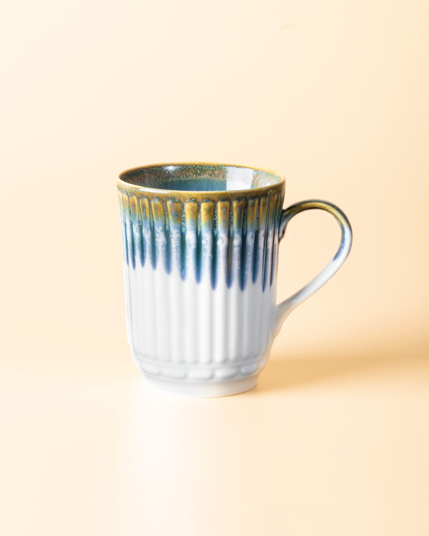 High-Quality Porcelain Mug - Modern Blue & Green Aesthetic