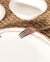 Poisson 2-Person 6-Piece Dinnerware Set, Burgundy