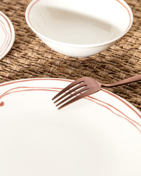 Poisson 2-Person 6-Piece Dinnerware Set, Burgundy