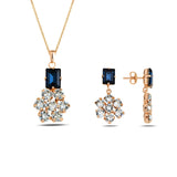 Swarovski Crystal Fiore Jewelry Set - Vibrant Floral Design