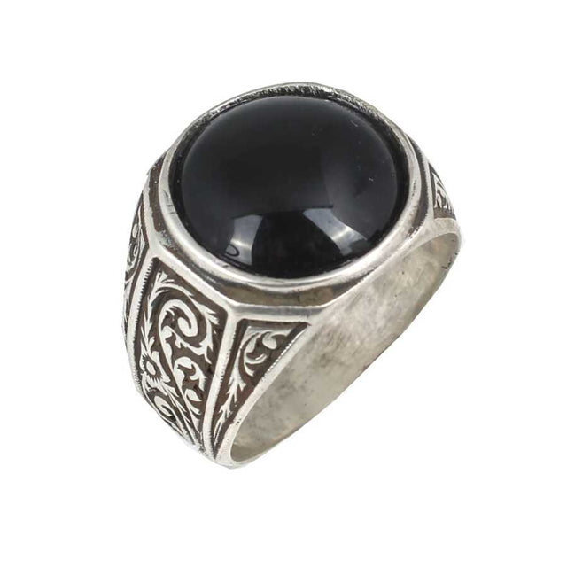 925 Sterling Silver Onyx Men's Ring - Timeless Style