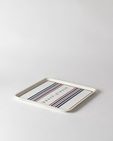 Durable Plastic Square Serving Tray - Vibrant Beach Day Aesthetic