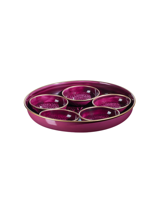 Elegant Metal 6-Piece Plate Set - Rosalie Collection
