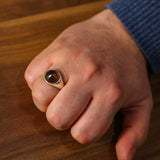 925 Sterling Silver Zultanite Men's Ring - Polished Round Design