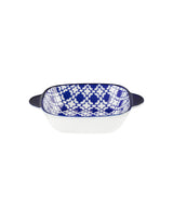 Nový čtvercový talíř z kostního porcelánu - design Rêve Bleu s držadlem