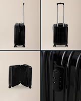 Black Carry-On Suitcase - Cabin Size Travel Luggage