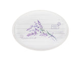 Durable Plastic Serving Tray - Oval Lavander Design