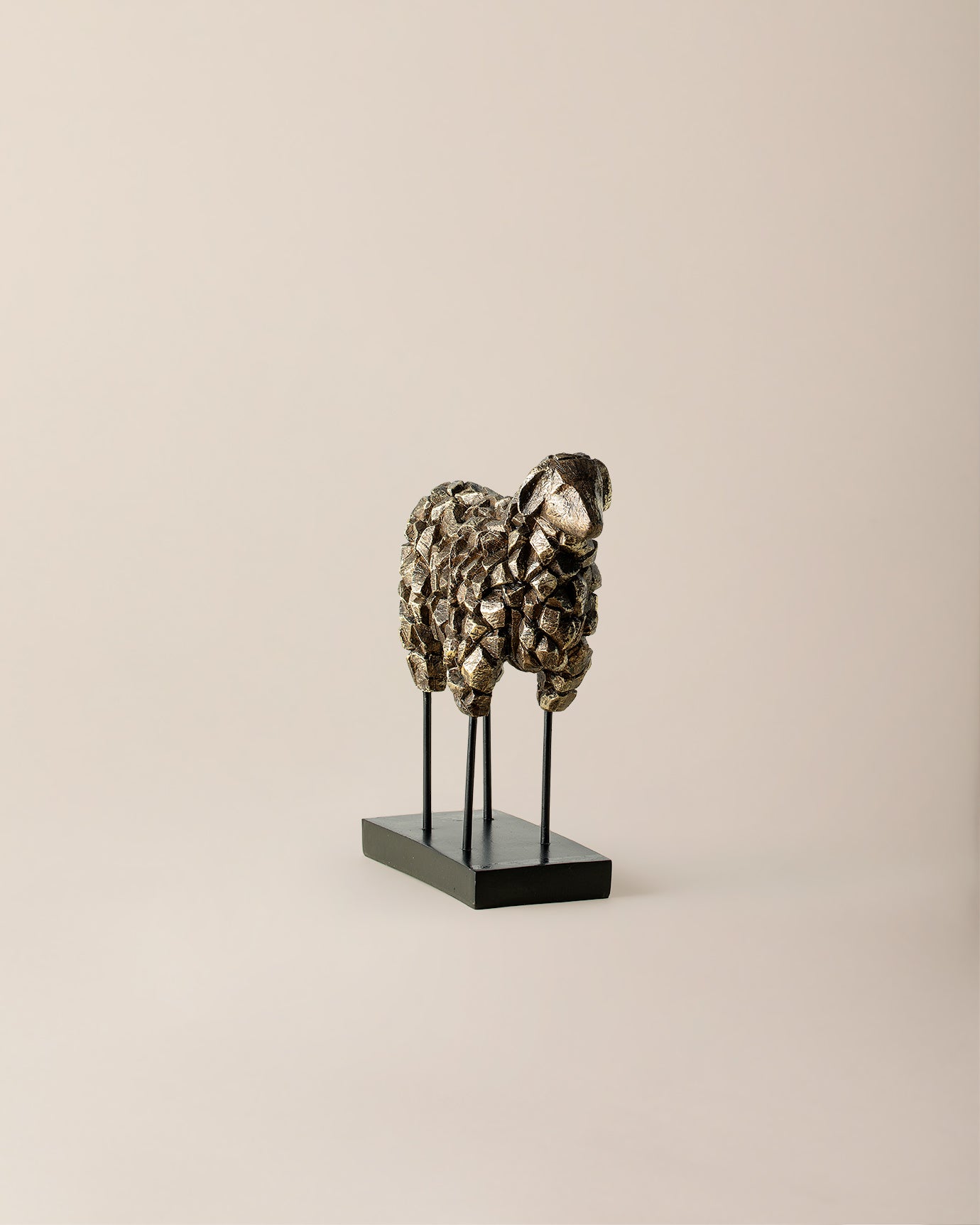 Gold Decorative Figurine Sculpture - Modern Home Decor Accent