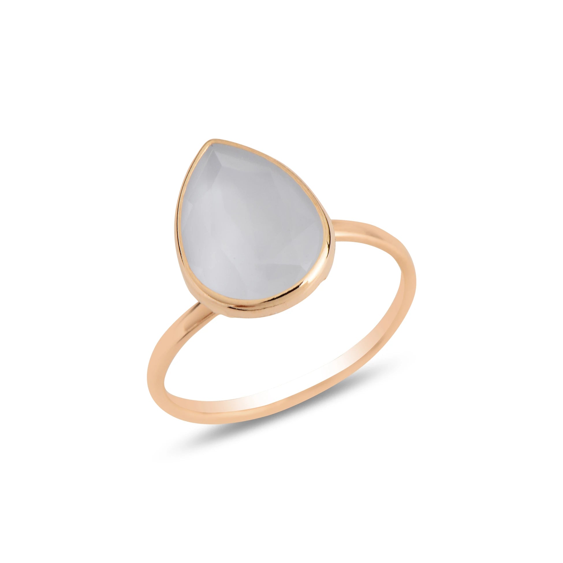 Sterling Silver Bezel Set Ring with Topaz & Denim Blue Swarovski Crystals