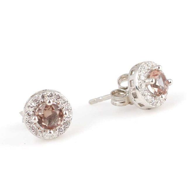 Premium Sterling Silver Round Zultanite Gemstone Earrings