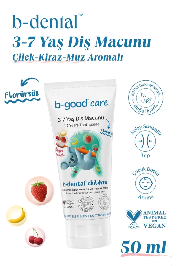 Premium Kids Fluoride-Free Toothpaste 3-7 Years