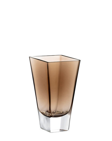 Artisanal Brown Glass Vase - Handcrafted Elegance for Home Decor